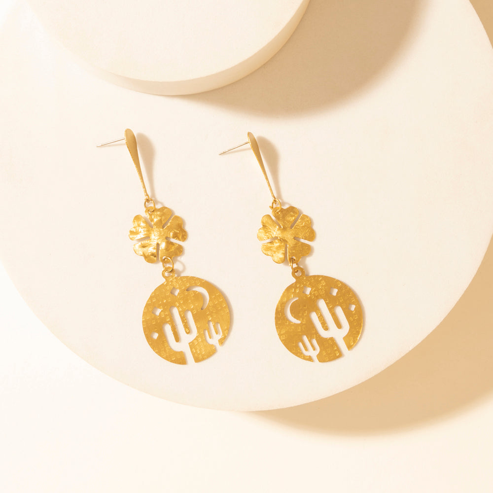 Boucles d'oreilles Myra Mojave Moon en or Starshine