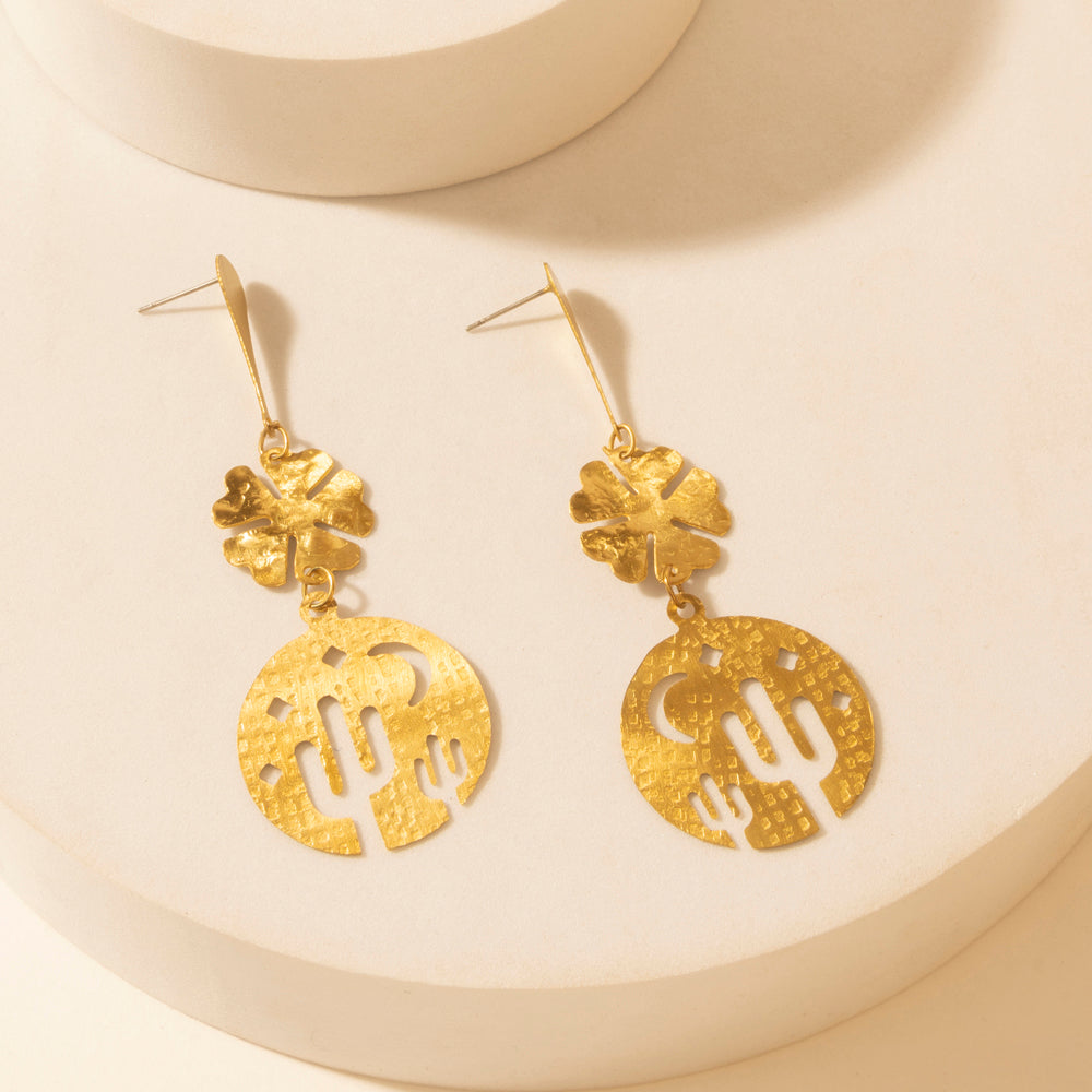 Boucles d'oreilles Myra Mojave Moon en or Starshine