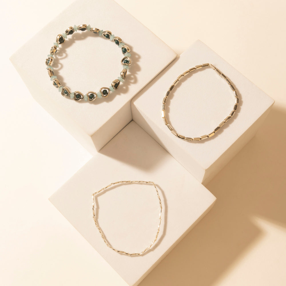 Bracelet Myra Heart Trails bleu brume