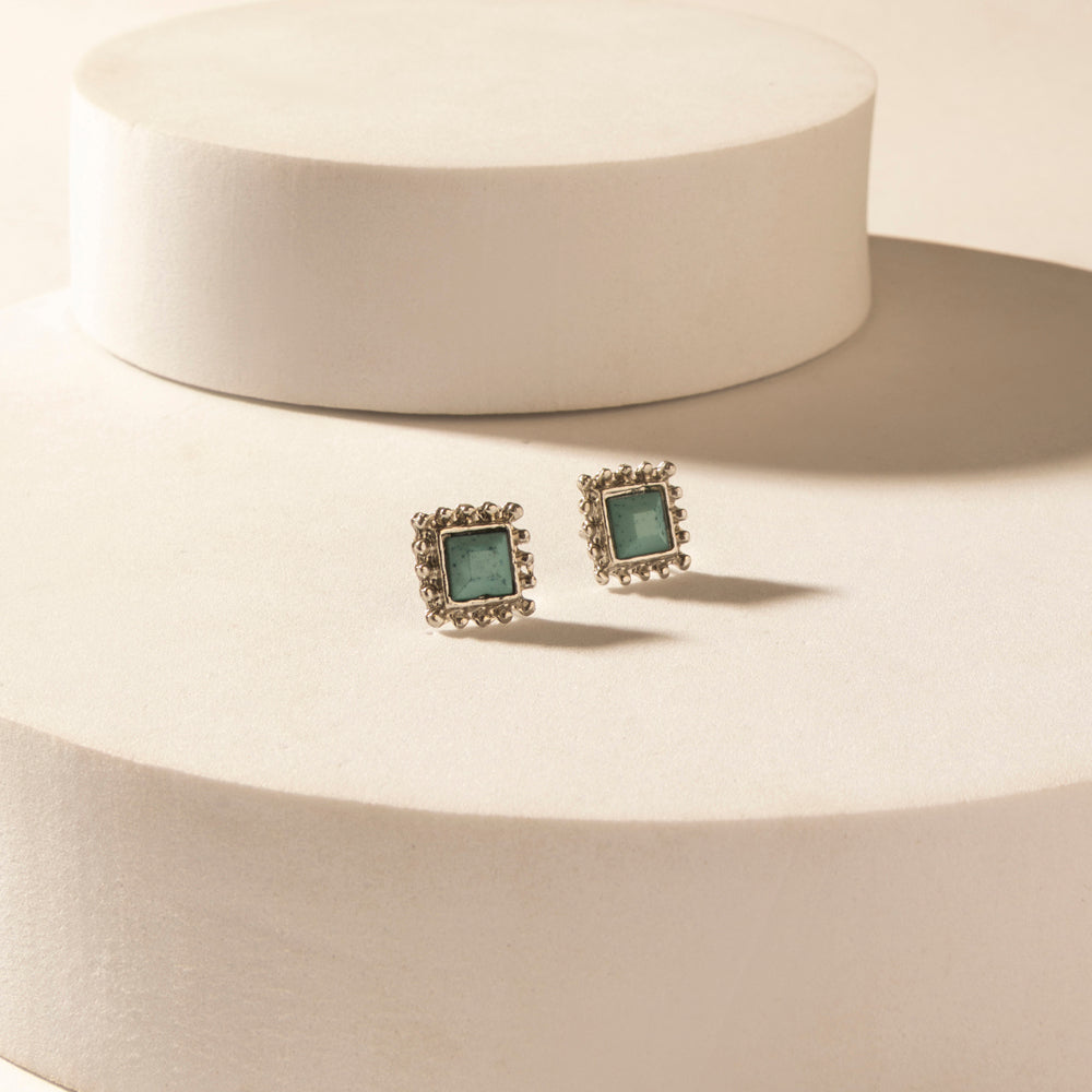 Boucles d'oreilles Myra Moonbeam serties en argent brillant