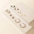 Boucles d'oreilles Myra Moonbeam serties en argent brillant