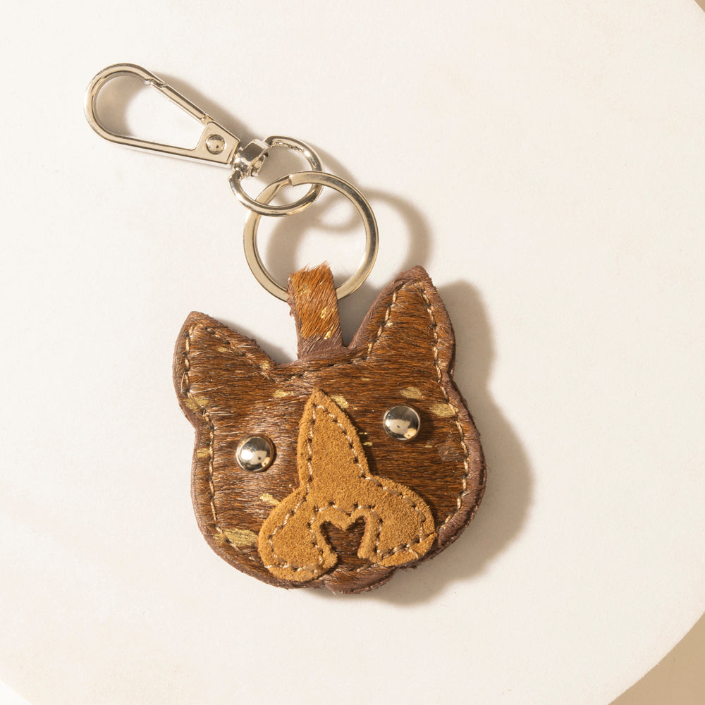 Porte-clés Myra Barn Whisker Hairon en miel tanné