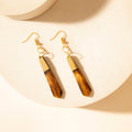 Boucles d'oreilles pendantes Myra Brindle Trail en cuir fumé