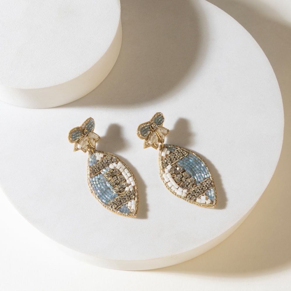 Boucles d'oreilles Myra Crystal Bloom en Bleu Crépuscule