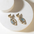 Boucles d'oreilles Myra Crystal Bloom en Bleu Crépuscule