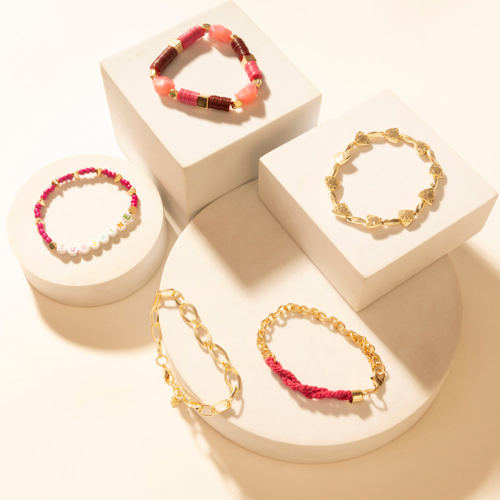 Bracelet Myra Wildflower Sunshine Stack Rose Carnaval