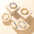 Bracelet Myra Gilded Lasso empilable en bleu Arena