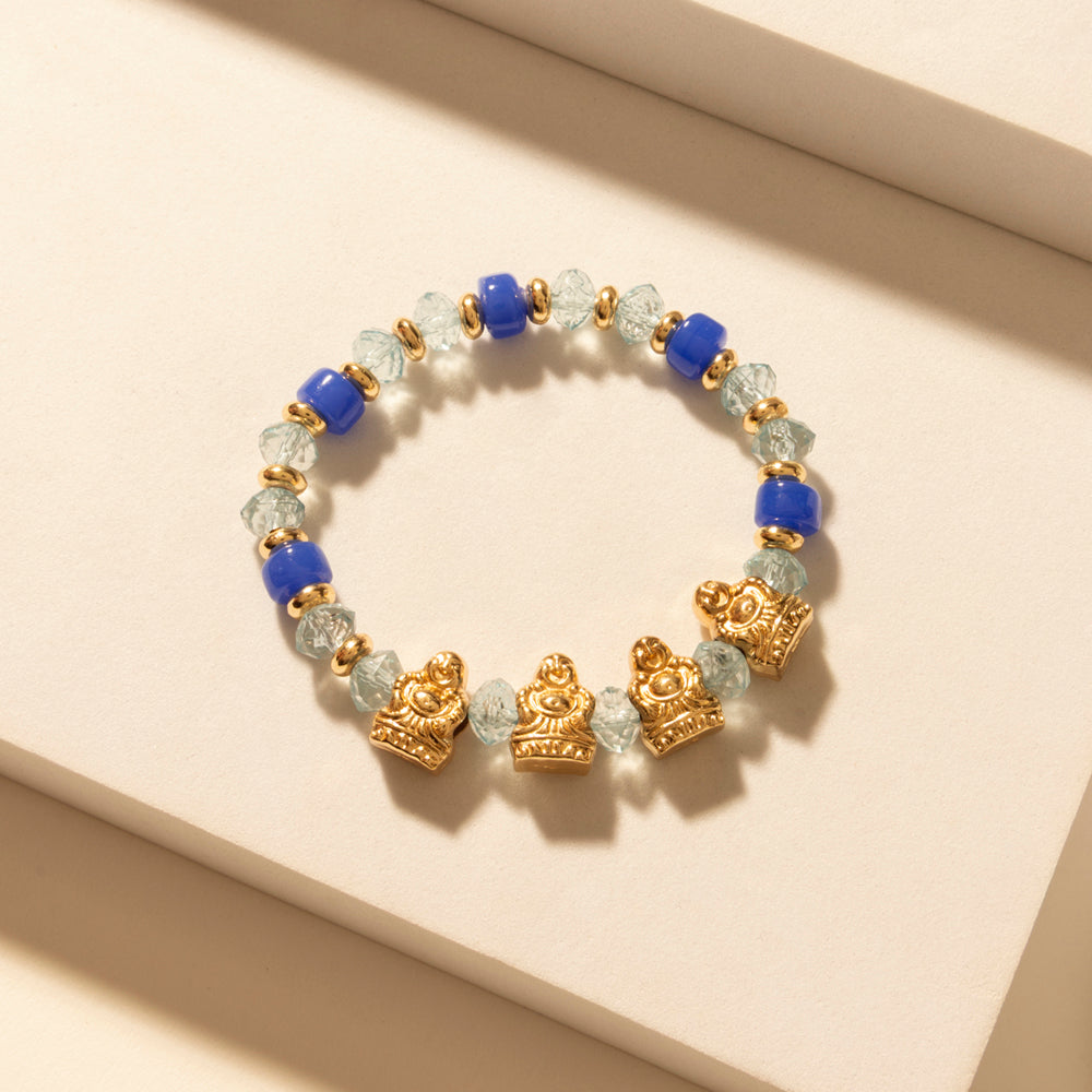 Bracelet Myra Gilded Lasso empilable en bleu Arena