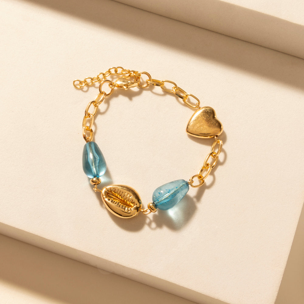 Bracelet Myra Gilded Lasso empilable en bleu Arena