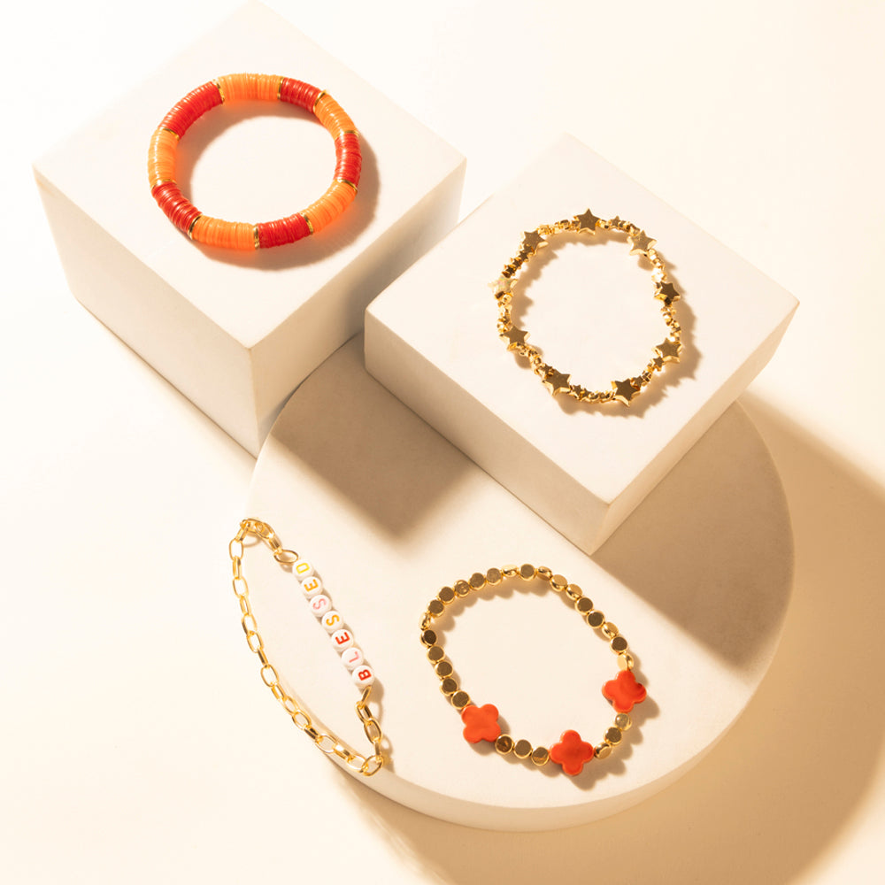 Bracelet jonc Myra Sunset Aire Flamme dorée