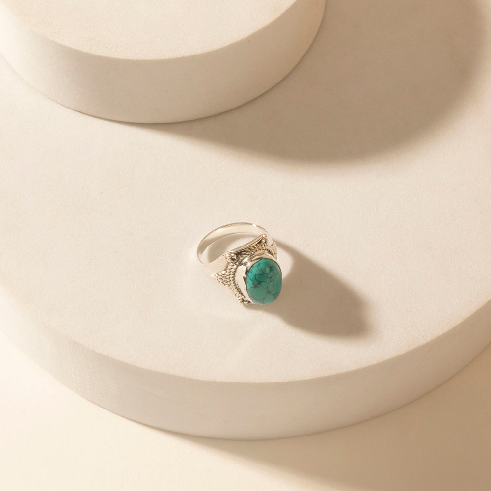 Bague en argent sterling Myra Moonstrike « Arène sarcelle »