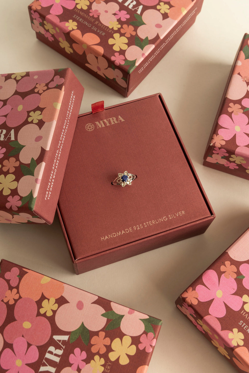 Bague Myra Canyon en argent sterling Rosée Bleu Nuit Étoilé