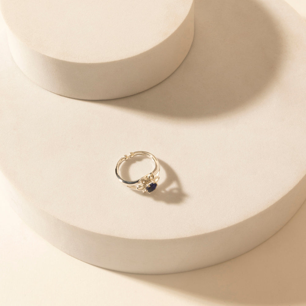 Bague Myra Canyon en argent sterling Rosée Bleu Nuit Étoilé