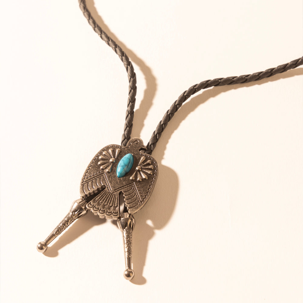 Bolo cravate Myra Mystic Skies en turquoise Mesa