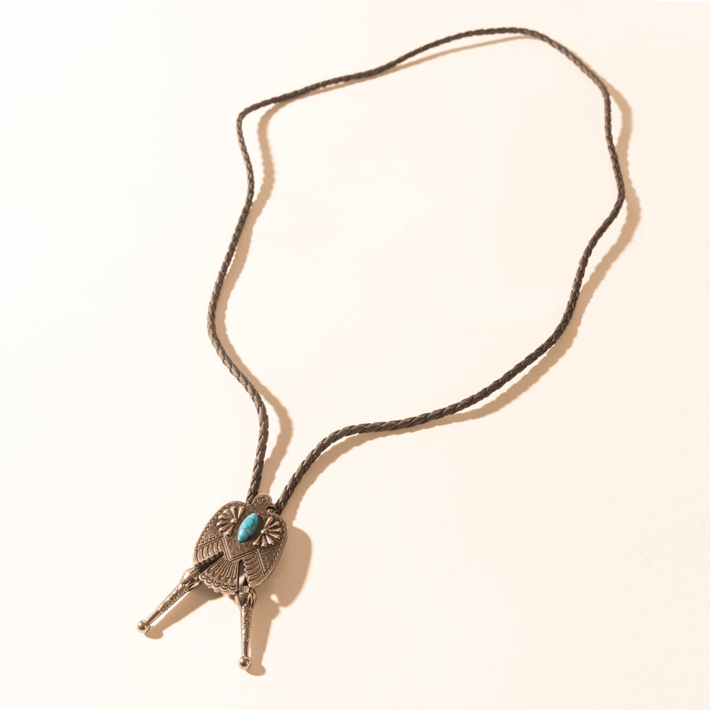 Bolo cravate Myra Mystic Skies en turquoise Mesa
