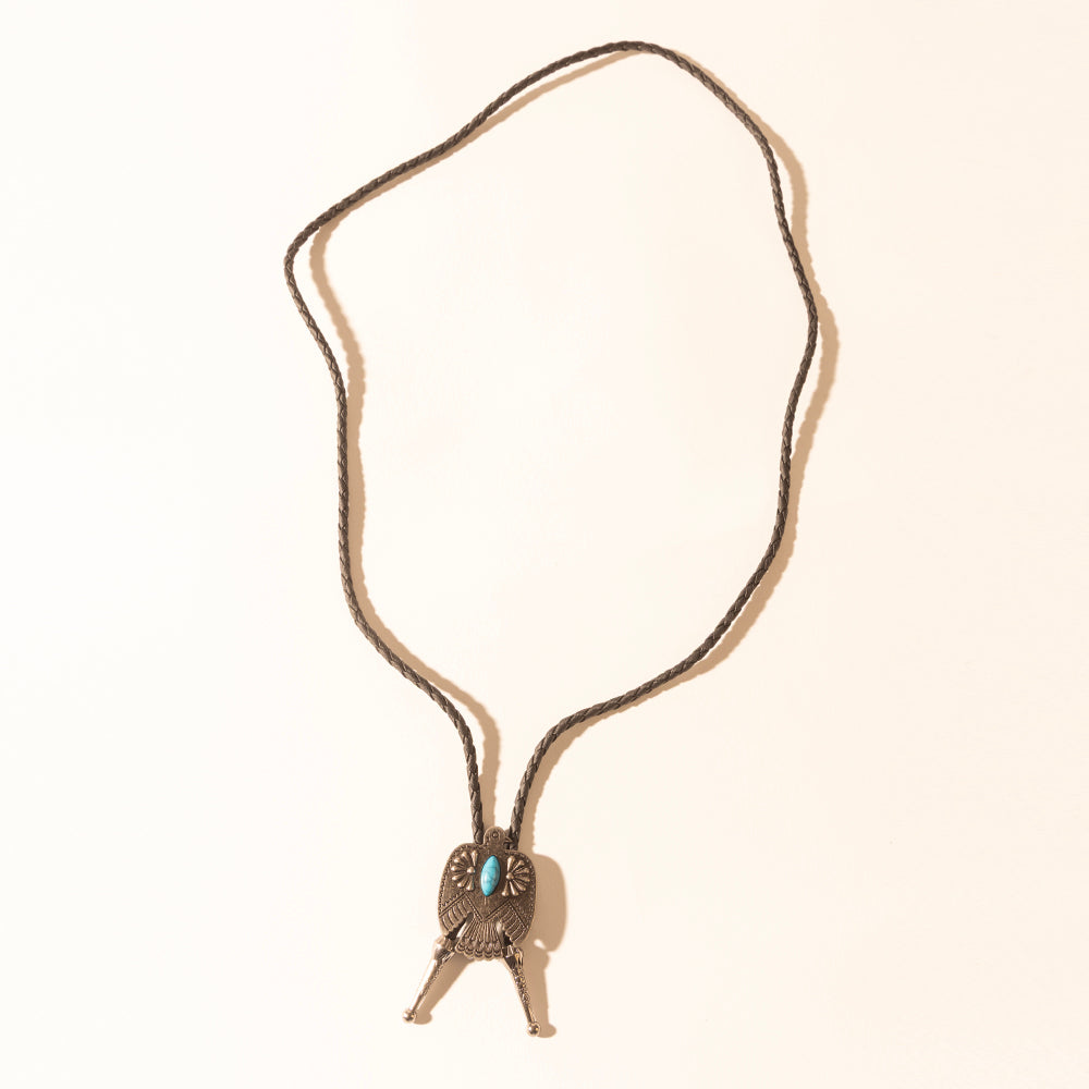 Bolo cravate Myra Mystic Skies en turquoise Mesa