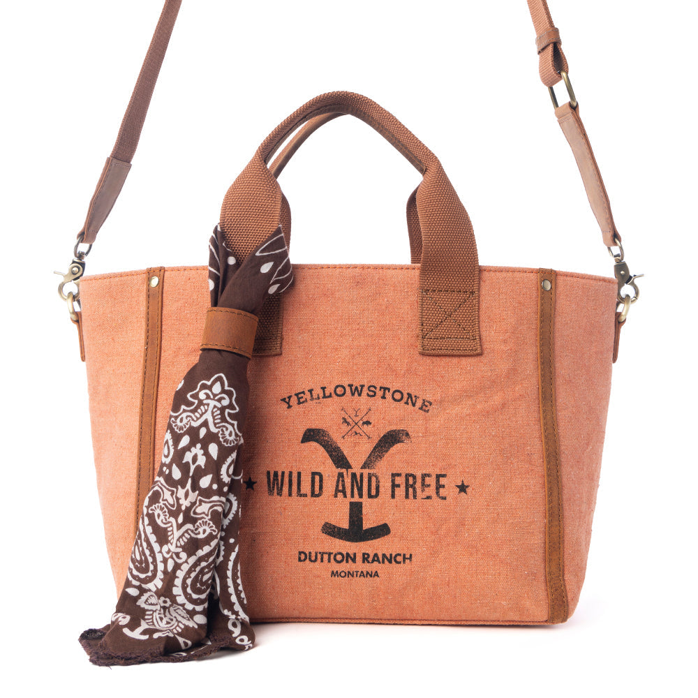 Sac bandoulière Yellowstone Echo Valley Amber avec foulard