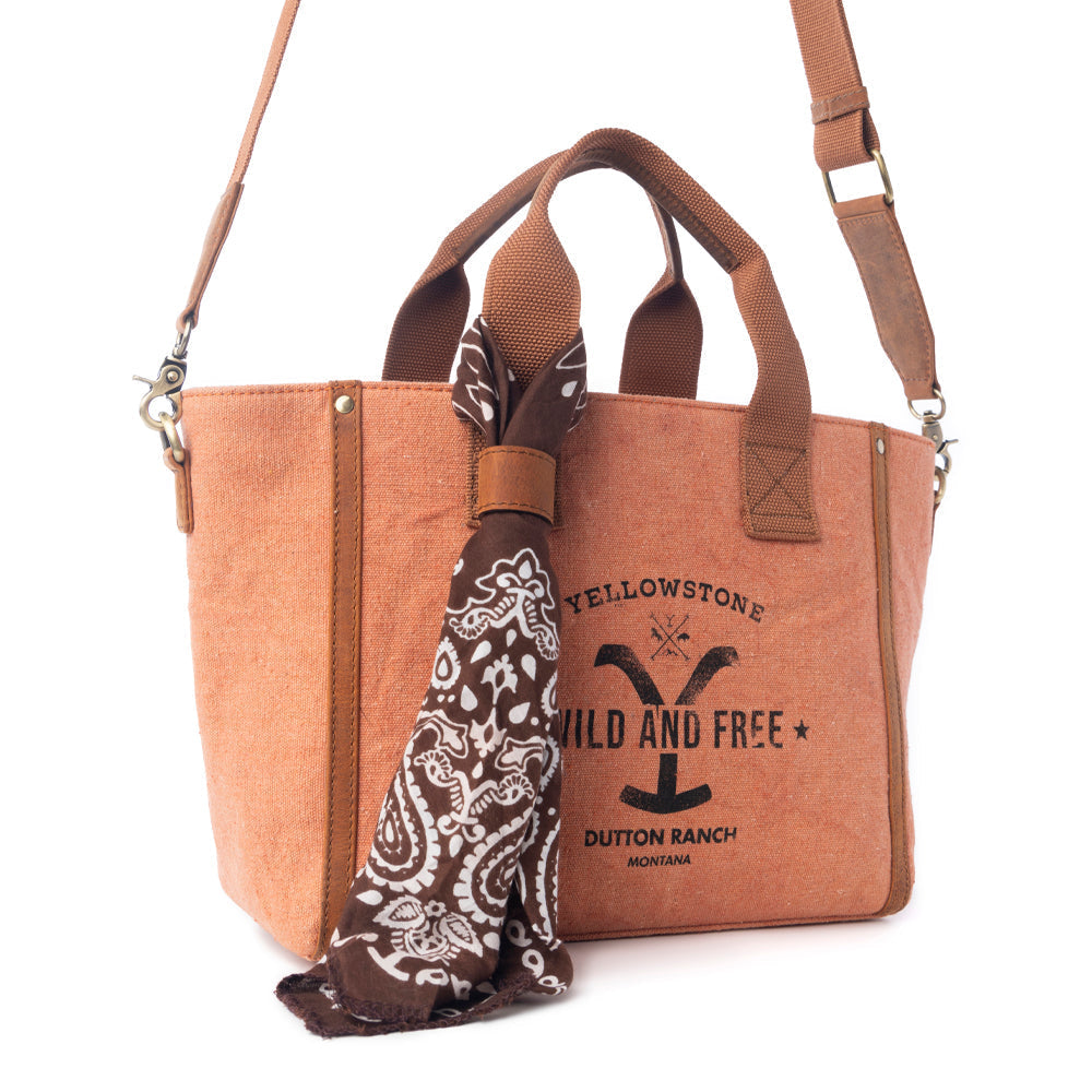 Sac bandoulière Yellowstone Echo Valley Amber avec foulard