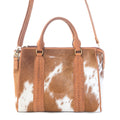 Sac à main à dissimuler Myra Sierra Fawn Hairon Leather en couleur ivoire et havane