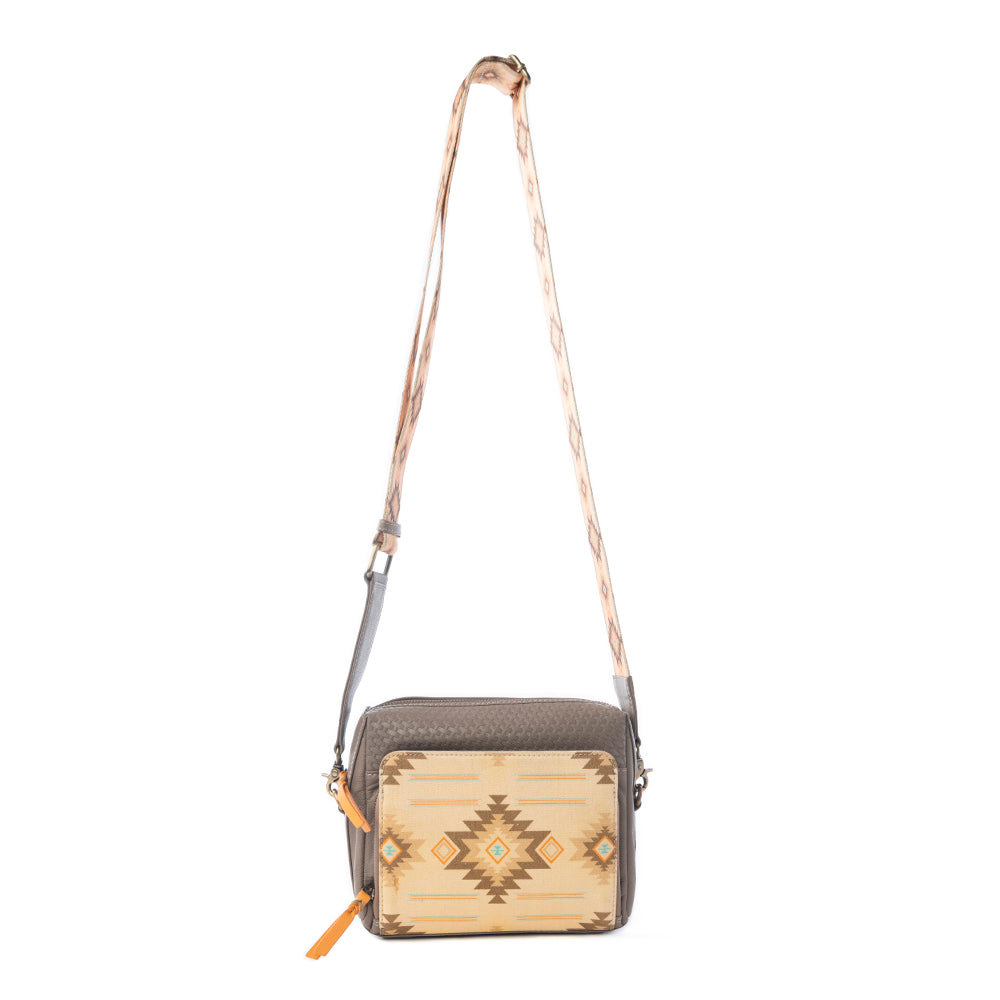 Sac bandoulière Myra Zia Dawn en beige coucher de soleil
