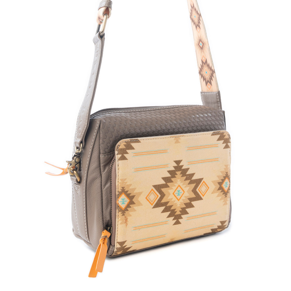 Sac bandoulière Myra Zia Dawn en beige coucher de soleil