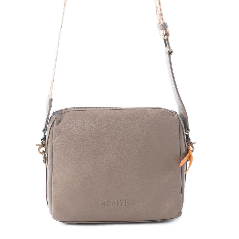 Sac bandoulière Myra Zia Dawn en beige coucher de soleil