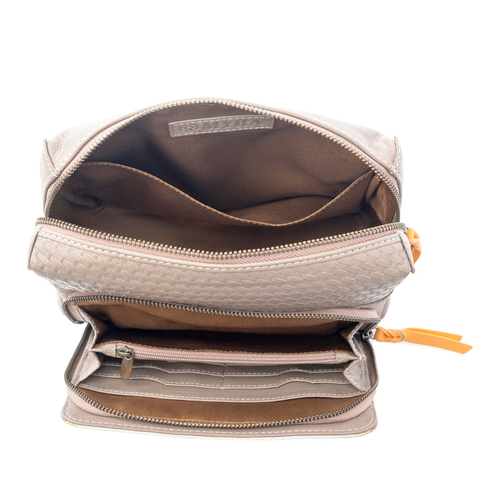 Sac bandoulière Myra Zia Dawn en beige coucher de soleil