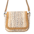 Sac à bandoulière tissé Myra Moonlace Range en Beige Mojave