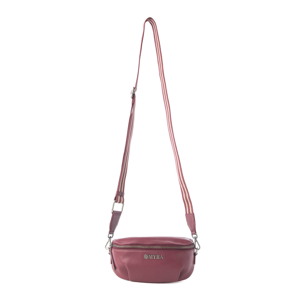 Myra Sac Banane en Cuir Prune Sauvage Gamme Ranch Rubis