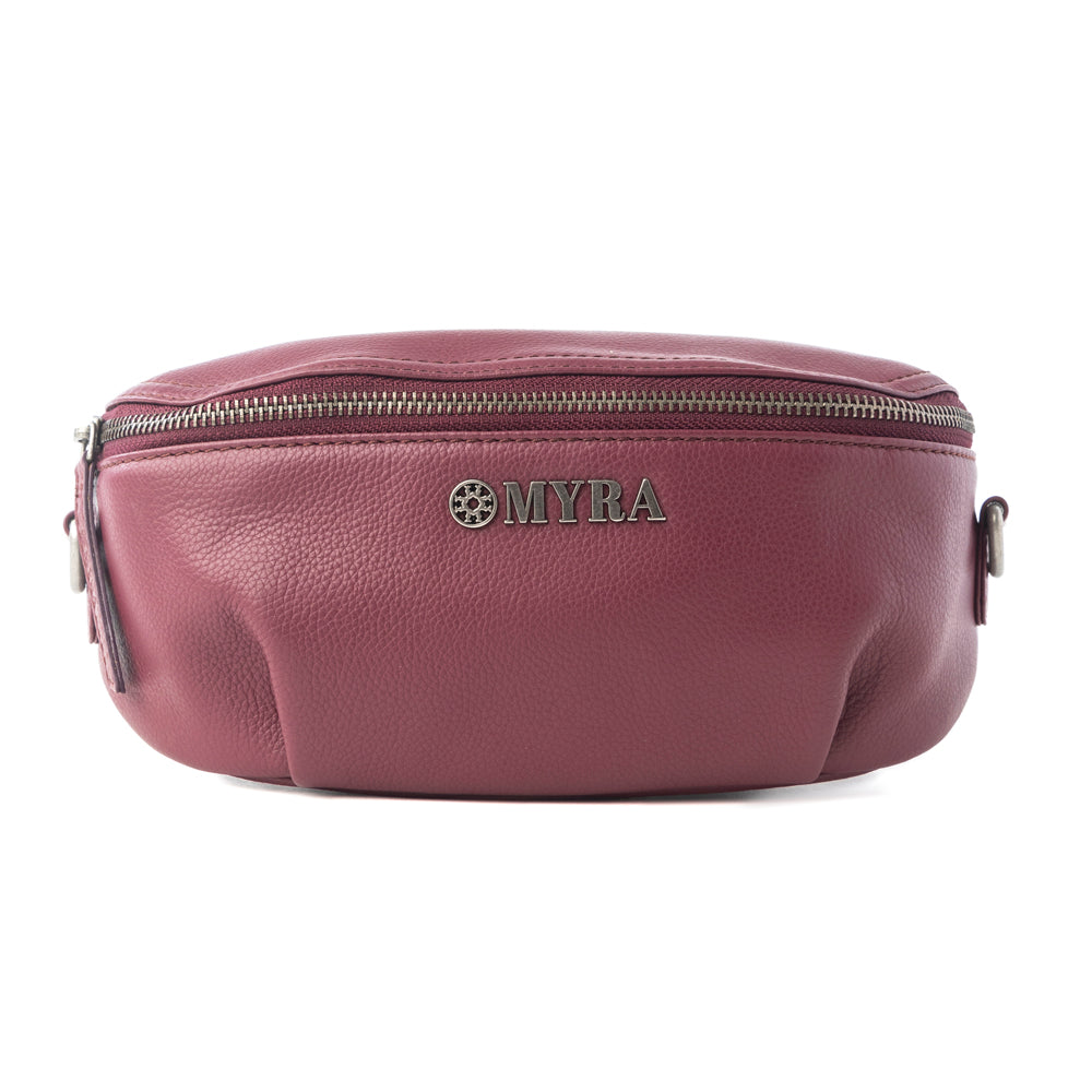 Myra Sac Banane en Cuir Prune Sauvage Gamme Ranch Rubis