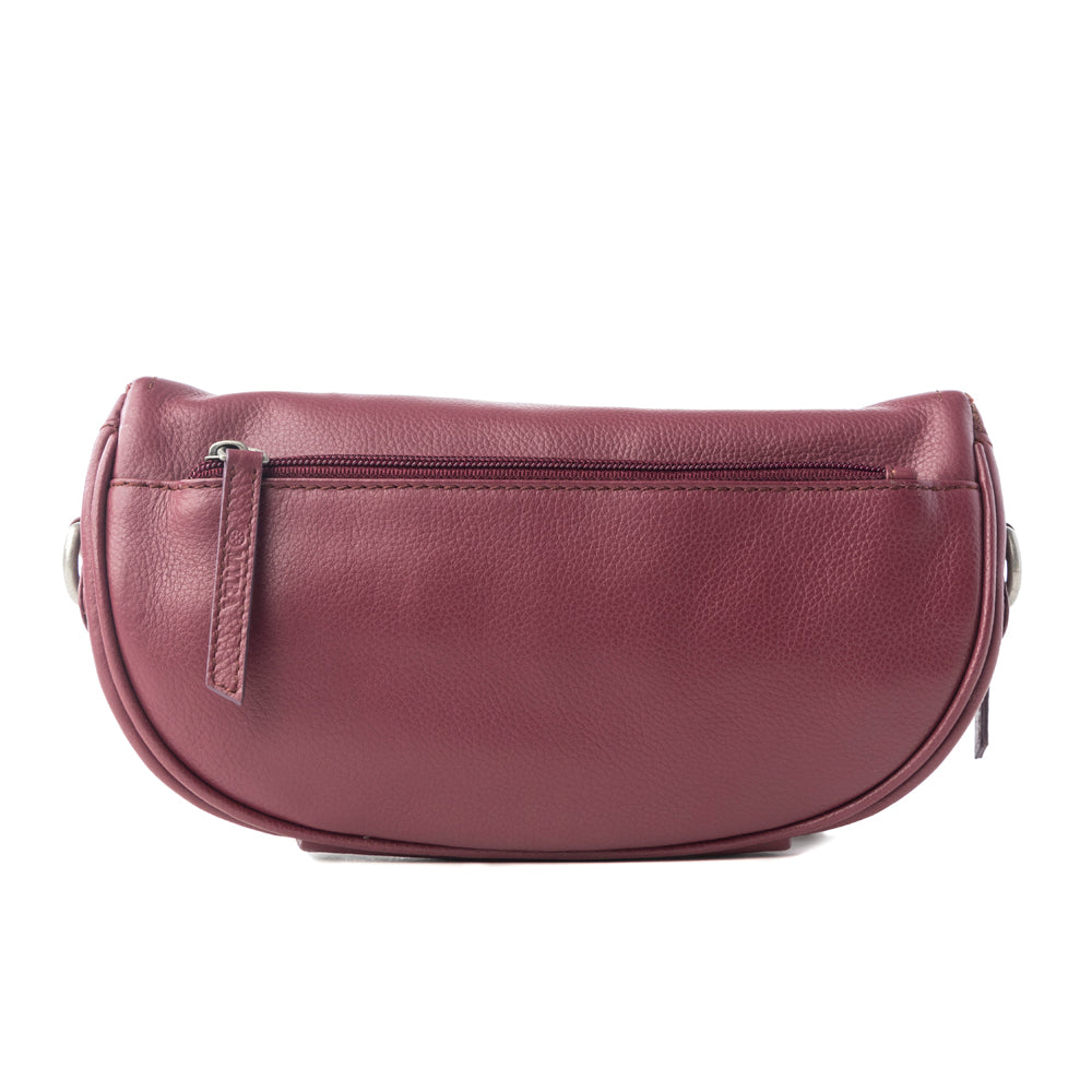 Myra Sac Banane en Cuir Prune Sauvage Gamme Ranch Rubis