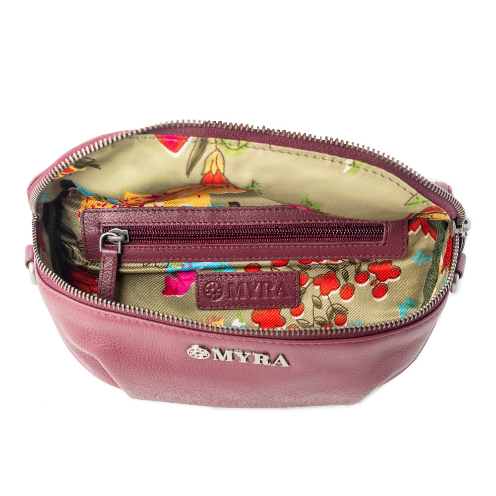 Myra Sac Banane en Cuir Prune Sauvage Gamme Ranch Rubis