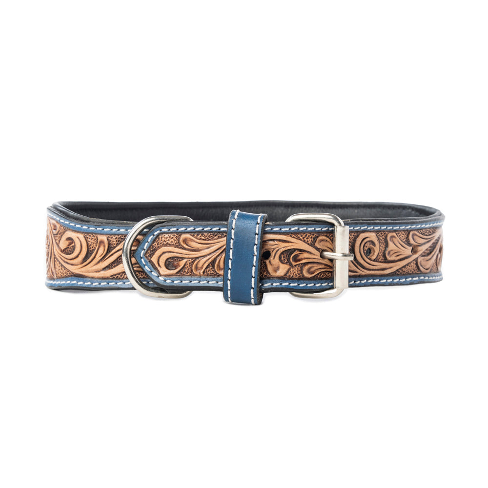 Running Free Beaded Heritage Dog Collar in Brown