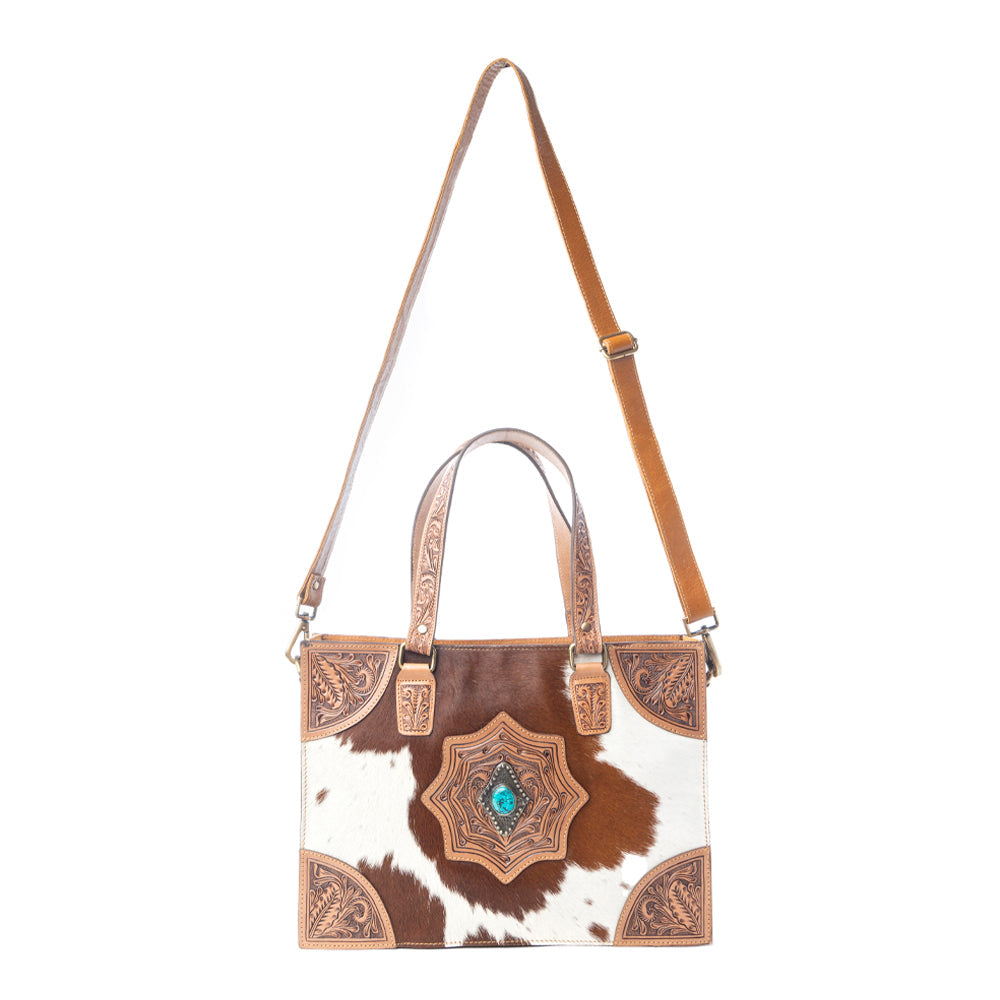 Sac à main Myra Desert Jewel en cuir Timber Brown avec tannage manuel et dissimulation d'arme à feu