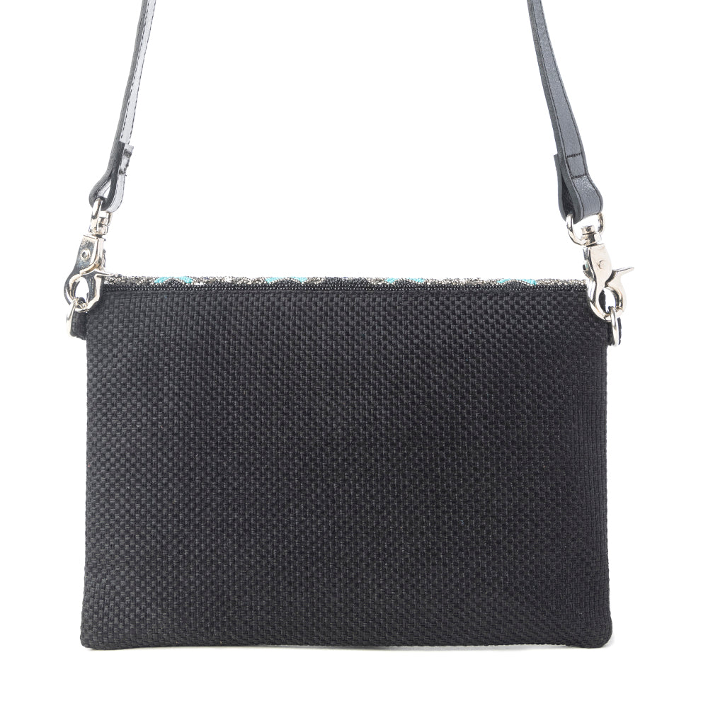 Sac bandoulière Myra Sahara Sky en noir givré