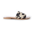 Sandales en cuir de veau velu Myra Mojave Herd, coloris blanc crème