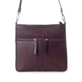 Sac à bandoulière en cuir végétal tanné Myra Zidana El Paso Twin en couleur marron Mesa