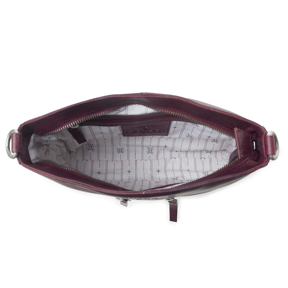 Sac à bandoulière en cuir végétal tanné Myra Zidana El Paso Twin en couleur marron Mesa