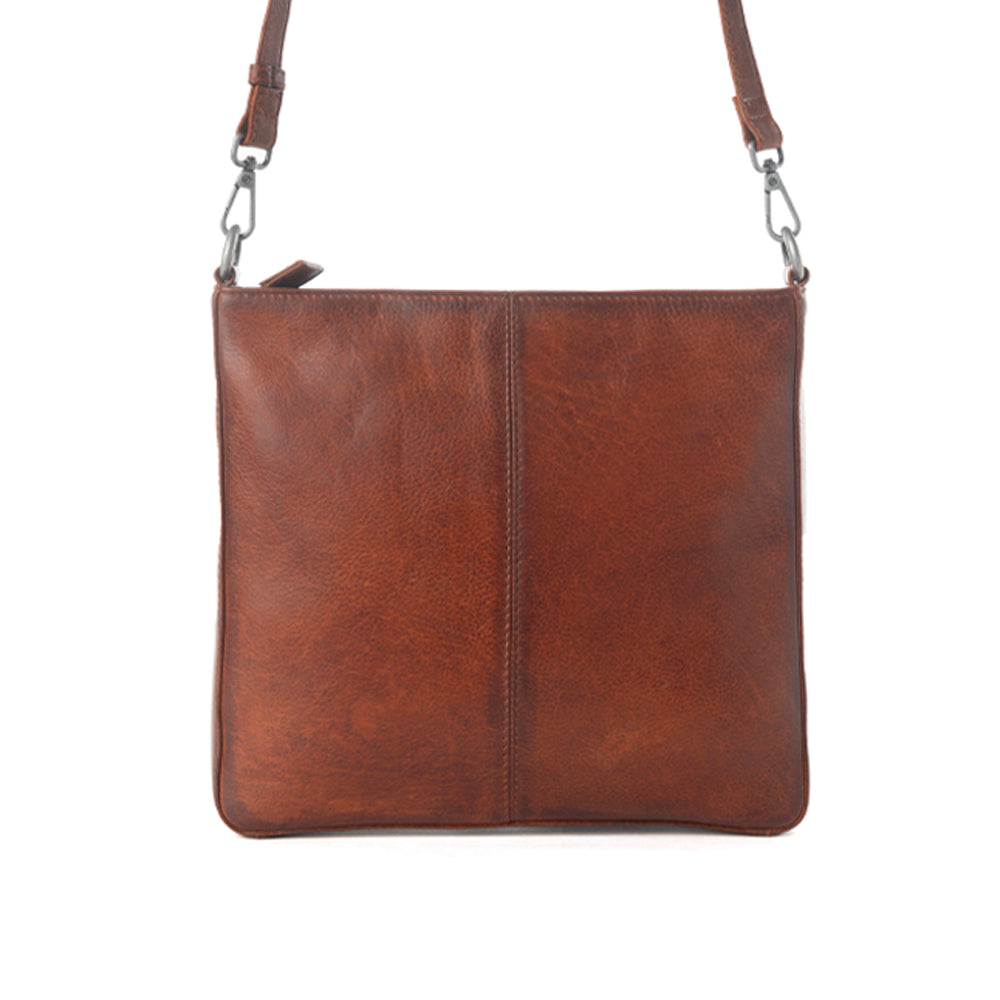 Sac bandoulière en cuir végétal Myra Zidana El Paso Twin en rouge Wildwood