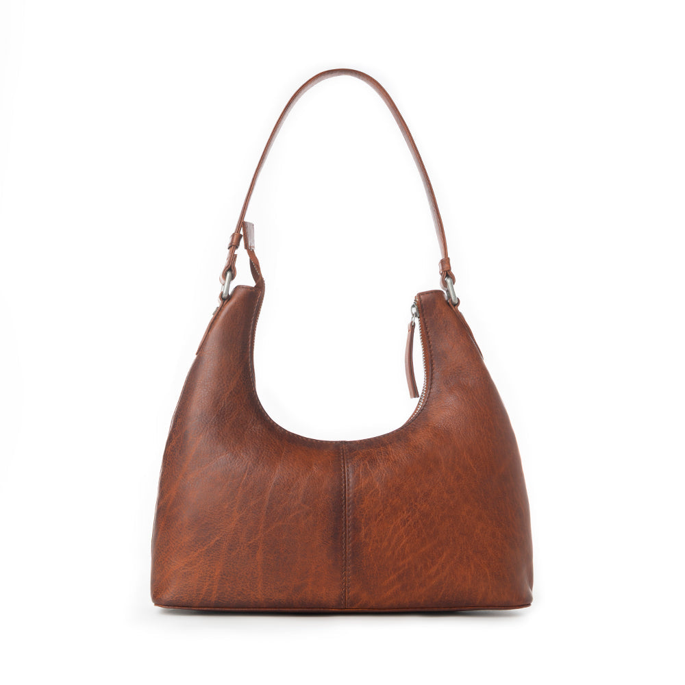 Sac à bandoulière en cuir tanné végétal Myra Zidana Winchester Loop couleur « Maple Glaze »