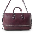 Sac de voyage Myra Zidana en cuir tanné végétal coloris Dusty Berry