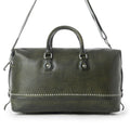 Sac de voyage en cuir tanné végétal Myra Zidana Sundown Plains vert sauge