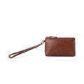 Pochette de poignet Myra Zidana Ethel en cuir au tannage végétal, coloris Redwood
