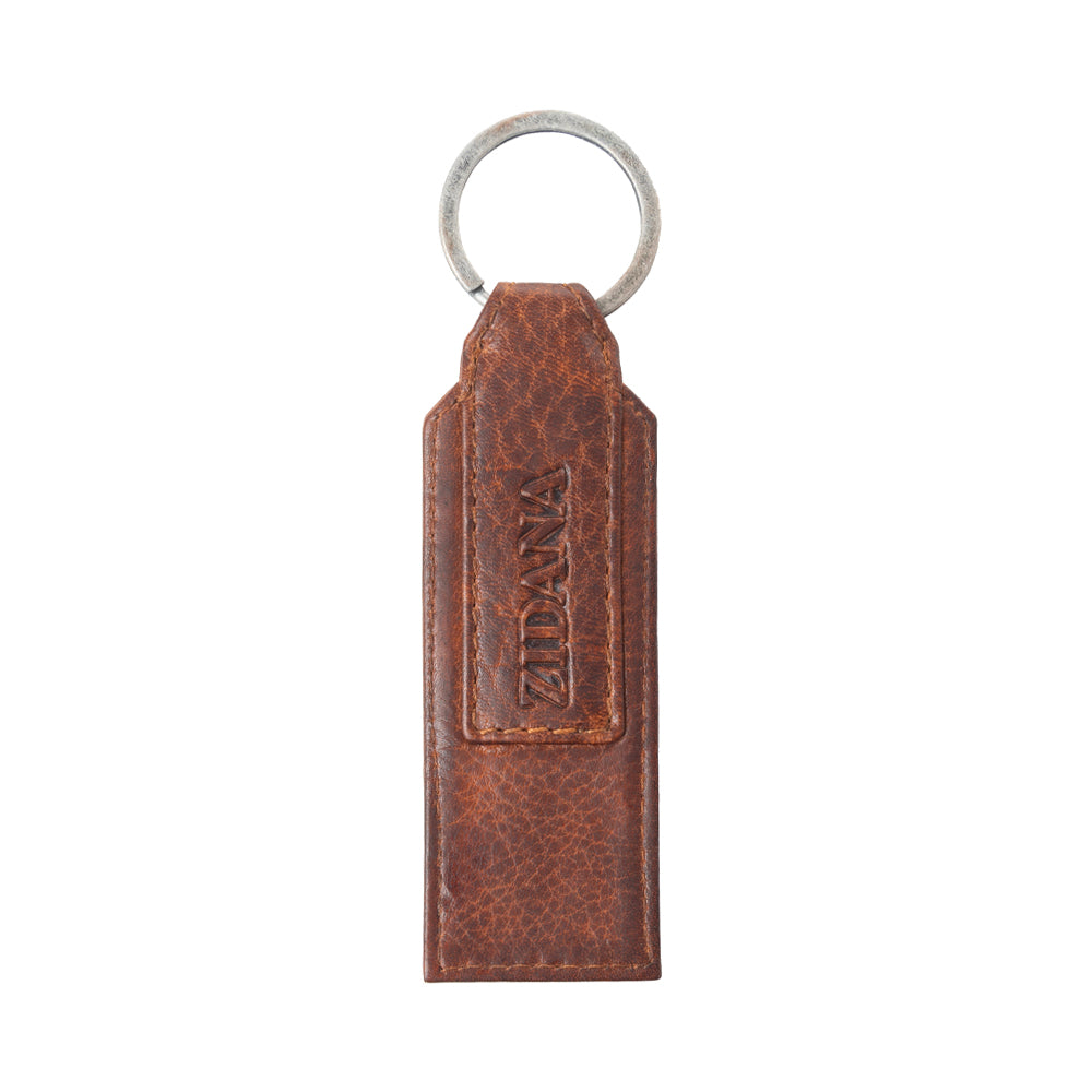 Myra Zidana Ardan Artistry Porte-clés en cuir tanné végétal Wild Ember