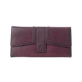 Portefeuille en cuir Myra Zidana Santa Fe, tissé, tannage végétal, coloris Twilight Berry