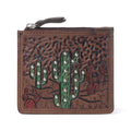 Porte-cartes en cuir ciselé Myra Briar Creek Sage Tan