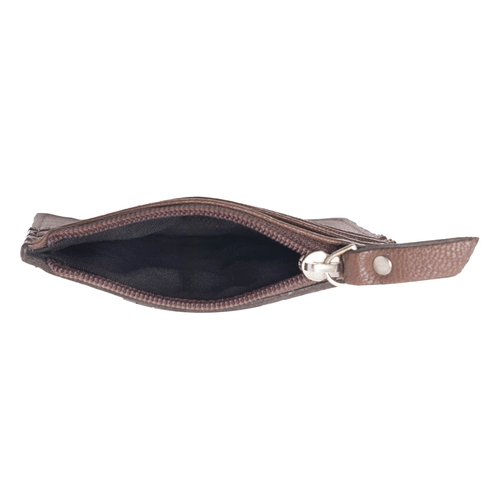 Porte-cartes en cuir ciselé Myra Briar Creek Sage Tan