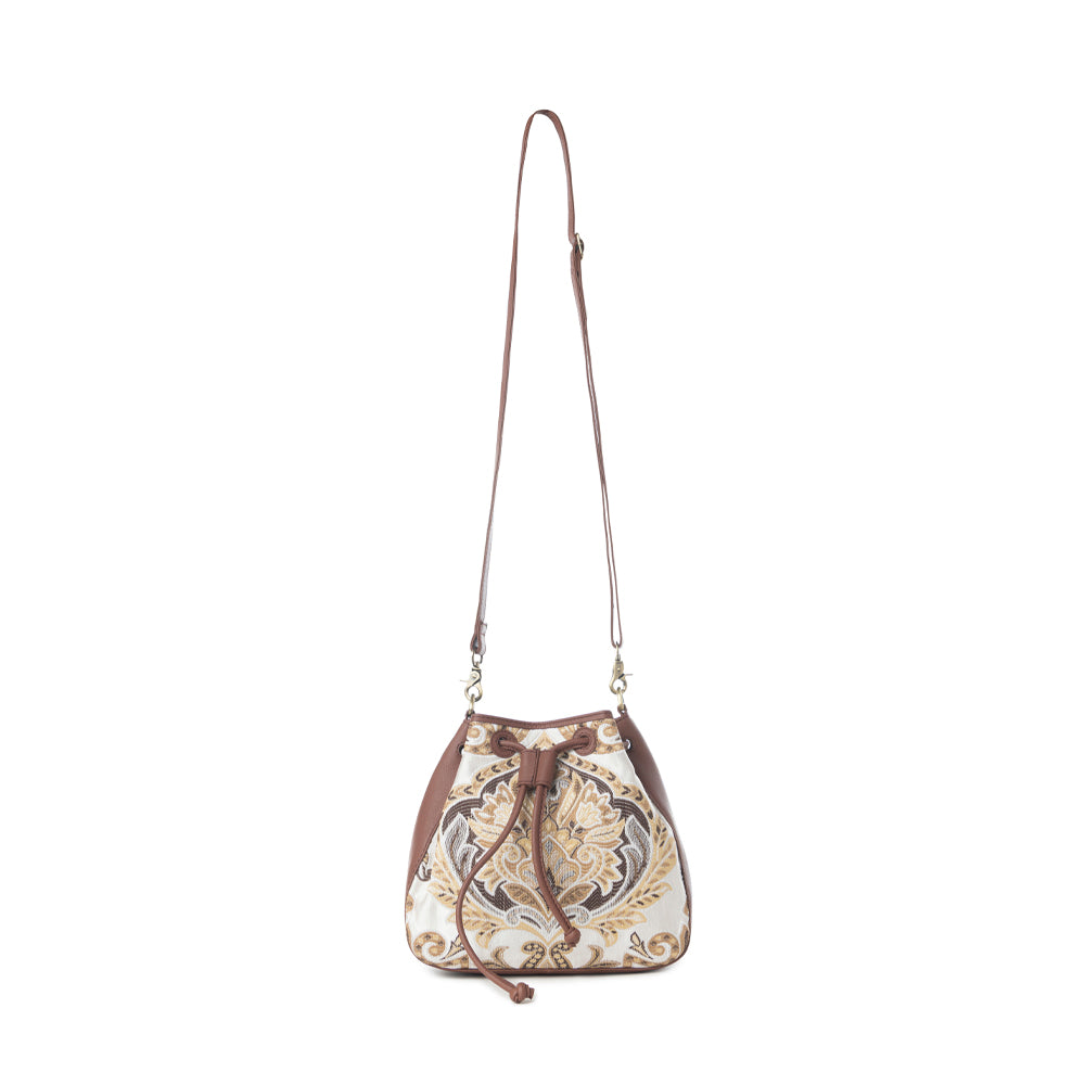 Sac seau Myra Old Soul en ivoire doré