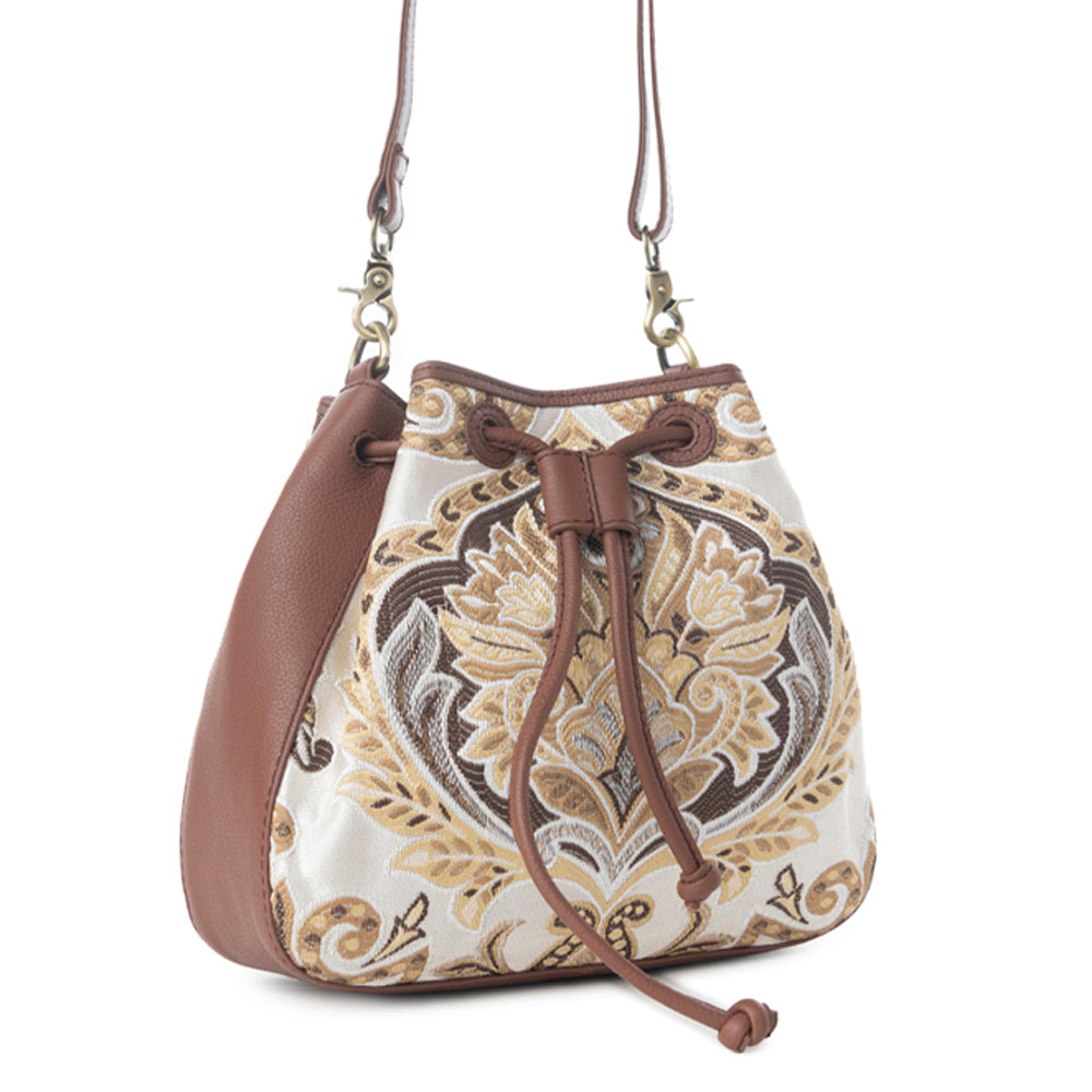 Sac seau Myra Old Soul en ivoire doré