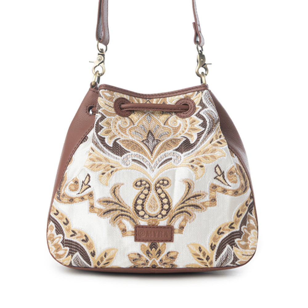 Sac seau Myra Old Soul en ivoire doré